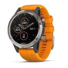 Garmin fēnix® 5 Plus Sapphire Titanium/Ember Orange hind ja info | Nutikellad, laste nutikellad | hansapost.ee