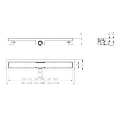 Vihmaveerenn SLEEK 1000mm hind ja info | Hydroland Dušikabiinid ja lisatarvikud | hansapost.ee