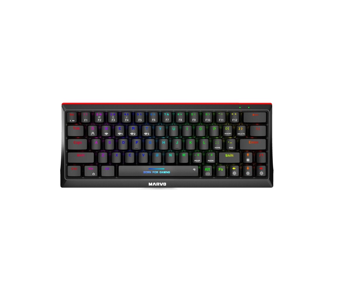 Marvo KG980B TKL 60% juhtmevaba mehaaniline RGB klaviatuur (US, Blue switch) hind ja info | Klaviatuurid | hansapost.ee