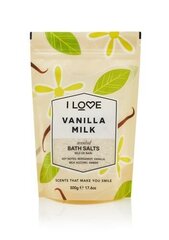 Соль для ванн I Love Vanilla Milk 500 г цена и информация | Масла, гели для душа | hansapost.ee