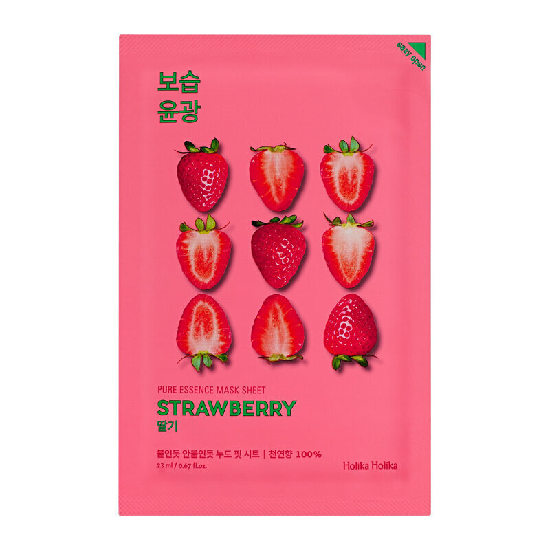 Värskendavad leht-näomaskid maasikaekstraktiga Holika Holika, 20 tk цена и информация | Näomaskid ja silmamaskid | hansapost.ee