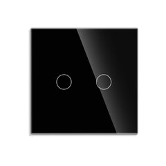 Двухполюсный сенсорный выключатель 500 Вт, черный цвет цена и информация | Выключатели, розетки | hansapost.ee