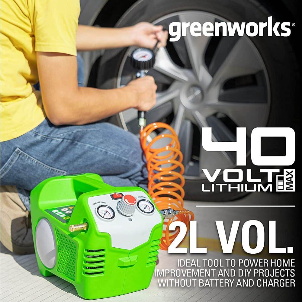 Kompresor Greenworks, 40V G40AC - 4100802 цена и информация | Kompressorid | hansapost.ee