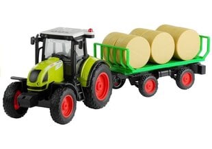 Трактор с прицепом для сена, 37.5 см цена и информация | Игрушки для мальчиков | hansapost.ee