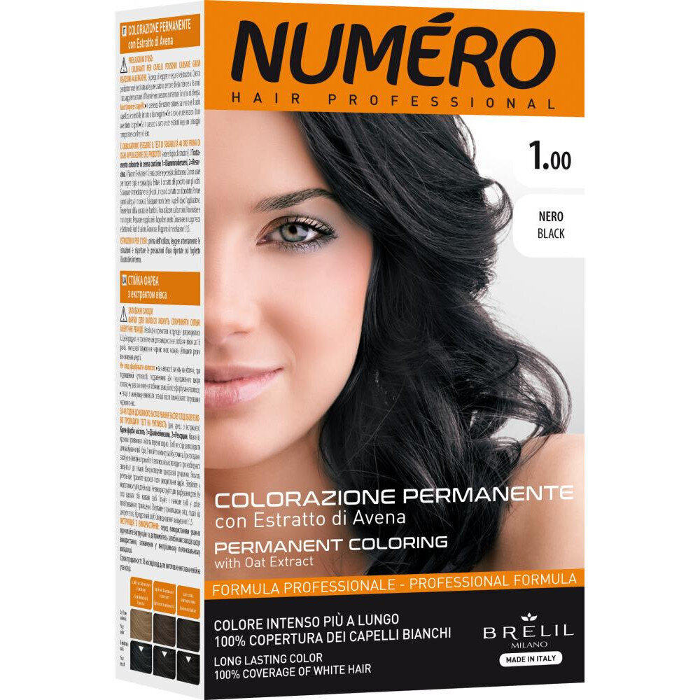 Professionaalne juuksevärv kaeraekstraktiga Numero Pernament Coloring, 1 Nero Black, 140ml цена и информация | Juuksevärvid | hansapost.ee
