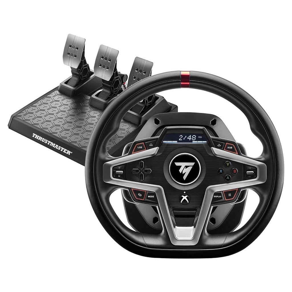 Rool Thrustmaster T248 Xbox One Must, Hõbedaga Kaetud PC цена и информация | Mänguroolid | hansapost.ee