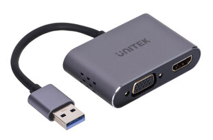 UNITEK ADAPTER USB-A - HDMI & VGA, FULLHD, M/F цена и информация | Адаптеры и USB-hub | hansapost.ee