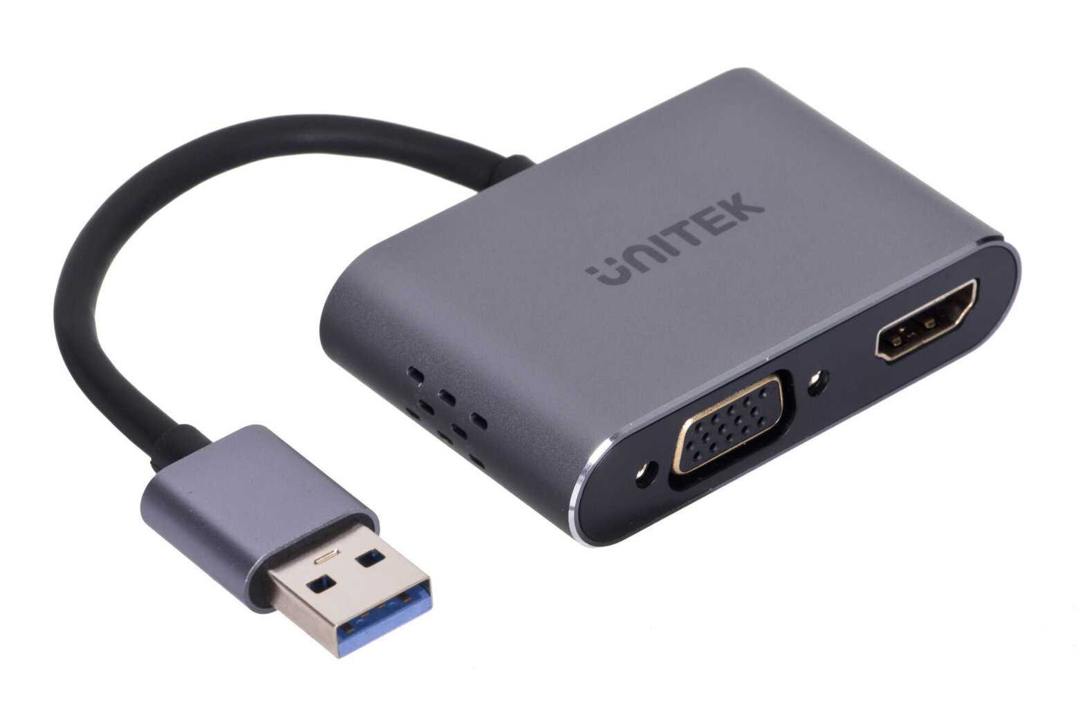 UNITEK ADAPTER USB-A - HDMI & VGA, FULLHD, M/F цена и информация | USB adapterid ja jagajad | hansapost.ee