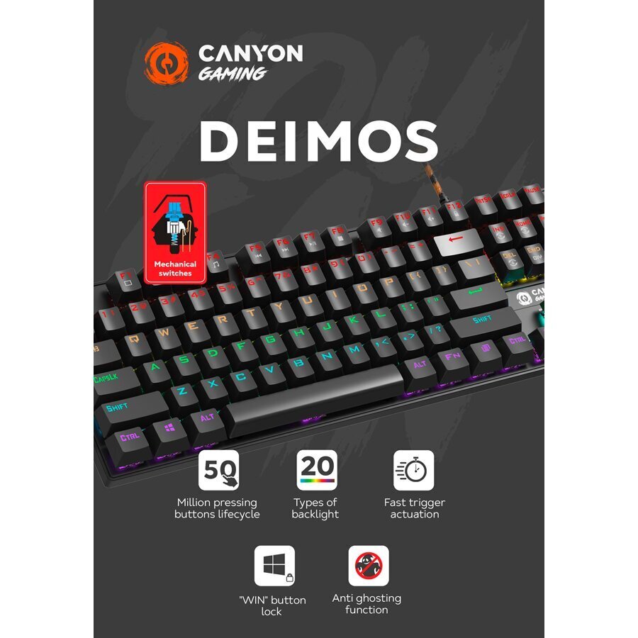 Canyon Deimos GK-4, US hind ja info | Klaviatuurid | hansapost.ee