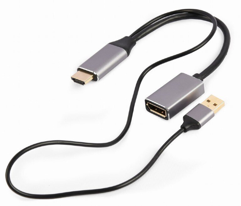 Gembird A-HDMIM-DPF-02 videokaabli adapter 0,1 m HDMI Type A (Standardne) DisplayPort must цена и информация | USB adapterid ja jagajad | hansapost.ee