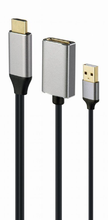 Gembird A-HDMIM-DPF-02 videokaabli adapter 0,1 m HDMI Type A (Standardne) DisplayPort must цена и информация | USB adapterid ja jagajad | hansapost.ee