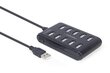 Gembird UHB-U2P10P-01, USB 2.0 цена и информация | USB adapterid ja jagajad | hansapost.ee