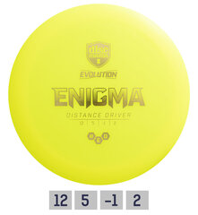 Диск для гольфа DISCMANIA Distance Driver NEO ENIGMA 12/5/-1/2  Желтый цена и информация | Диск-гольф | hansapost.ee