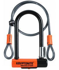 Kryptonite Evolution Mini-7 With 4' Flex Cable, велосипедный замок цена и информация | Kryptonite Аксессуары для велосипедов | hansapost.ee
