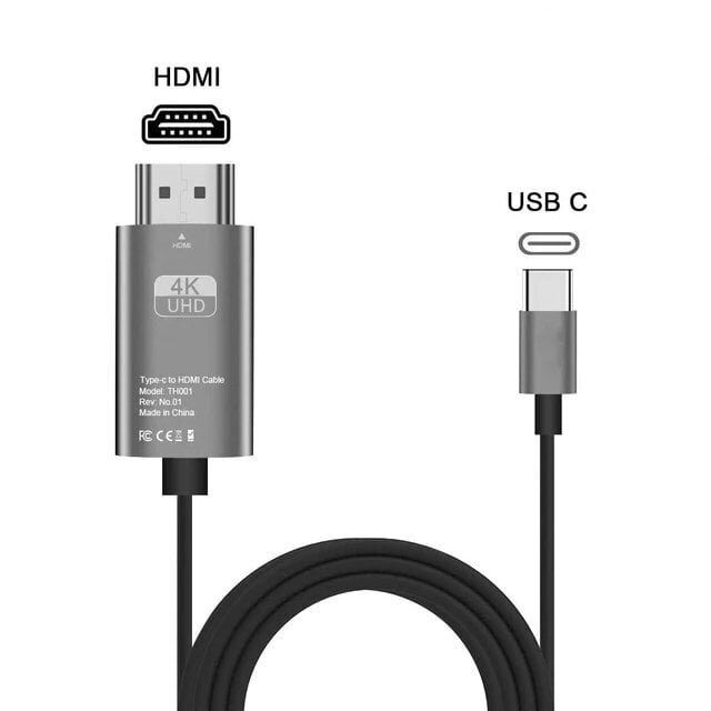 USB-C to HDMI UltraHD 4K@60Hz Cable 1.8m цена и информация | Juhtmed ja kaablid | hansapost.ee