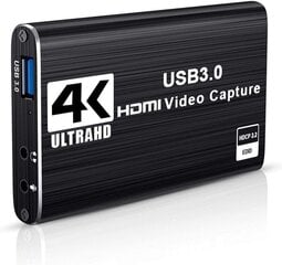 HDMI Video Capture Card 4K@60FPS / USB 3.0 / HDCP 2.2 hind ja info | USB adapterid ja jagajad | hansapost.ee