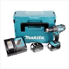 Аккумуляторная ударная дрель-шуруповёрт Makita DHP482RFJ, 18V цена и информация | Дрели и шуруповёрты | hansapost.ee