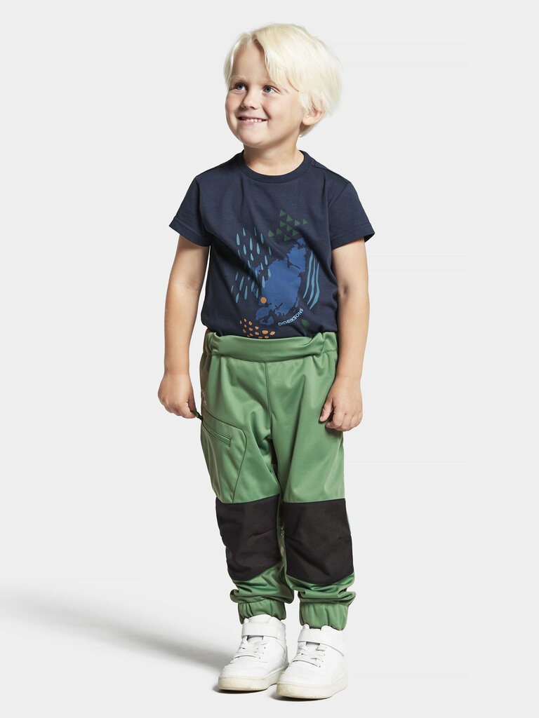 Didriksons laste kevad-sügis softshell püksid LÖVET, roheline hind ja info | Püksid poistele | hansapost.ee