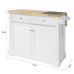 Кухонный шкаф SoBuy® FKW84-WN, белый цвет цена и информация | Кухонные шкафчики | hansapost.ee