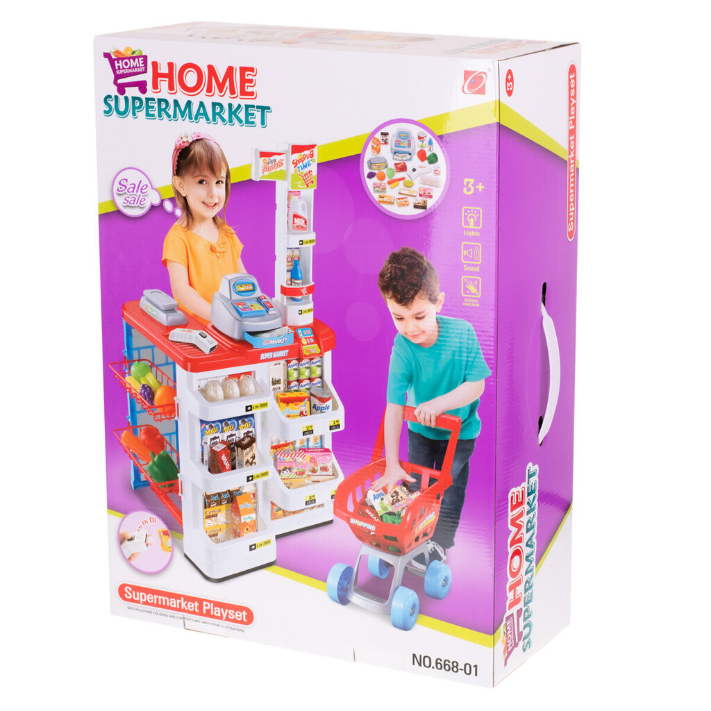 Supermarketi poe kassaaparaat + käru mudel 2 hind ja info | Mänguasjad tüdrukutele | hansapost.ee
