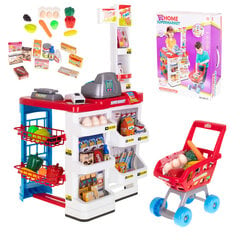 Supermarketi poe kassaaparaat + käru mudel 2 price and information | Toys for girls | hansapost.ee