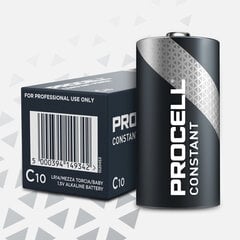Duracell patareid Procell Constant Power LR14, 10 tk. hind ja info | Duracell Elektriseadmed | hansapost.ee