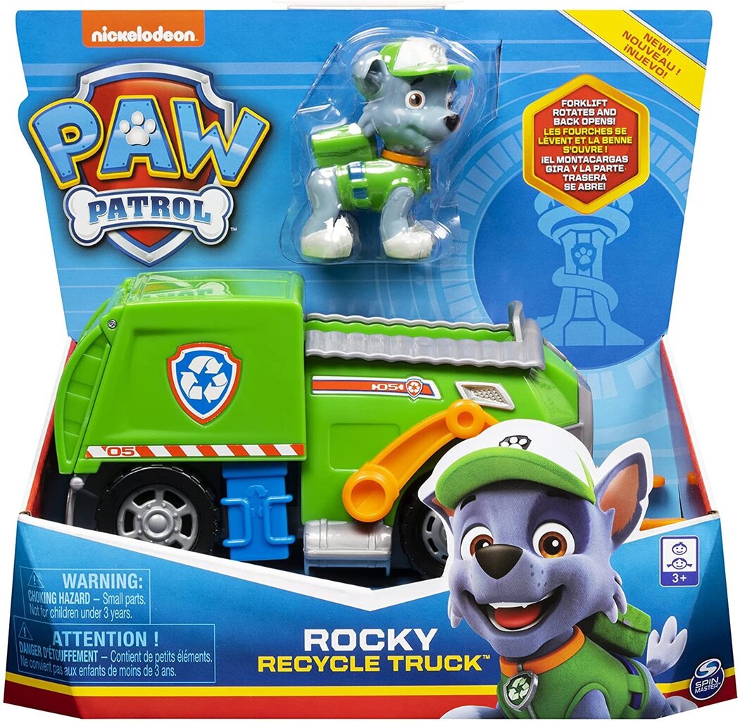 Prügiauto Rocky Paw Patrol Rocky Recycle Truck цена и информация | Mänguasjad poistele | hansapost.ee