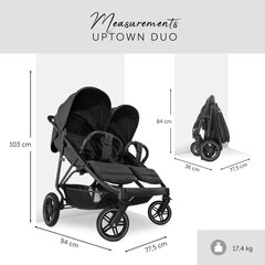 Спортивная коляска для близнецов Hauck Uptown Duo 2023, black цена и информация | Коляски | hansapost.ee