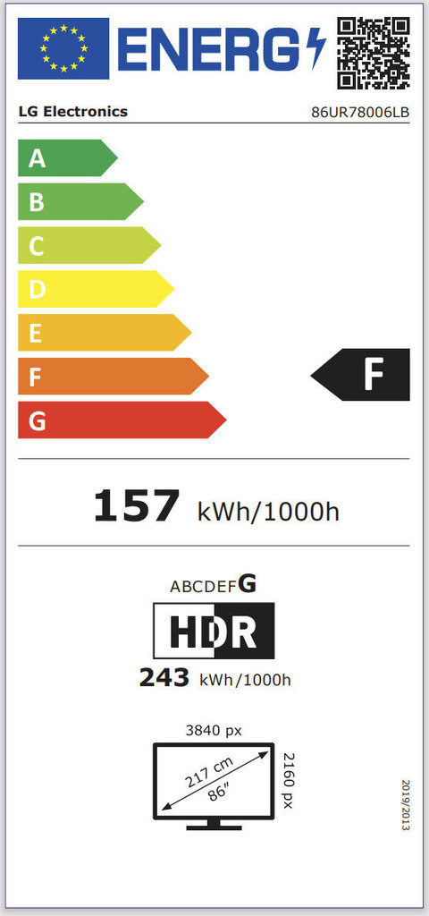 LG 86UR78006LB.AEU цена и информация | Televiisorid | hansapost.ee