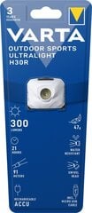 Аккумуляторный налобный фонарь Varta Outdoor Sports Ultralight H30R цена и информация | Фонарики, прожекторы | hansapost.ee
