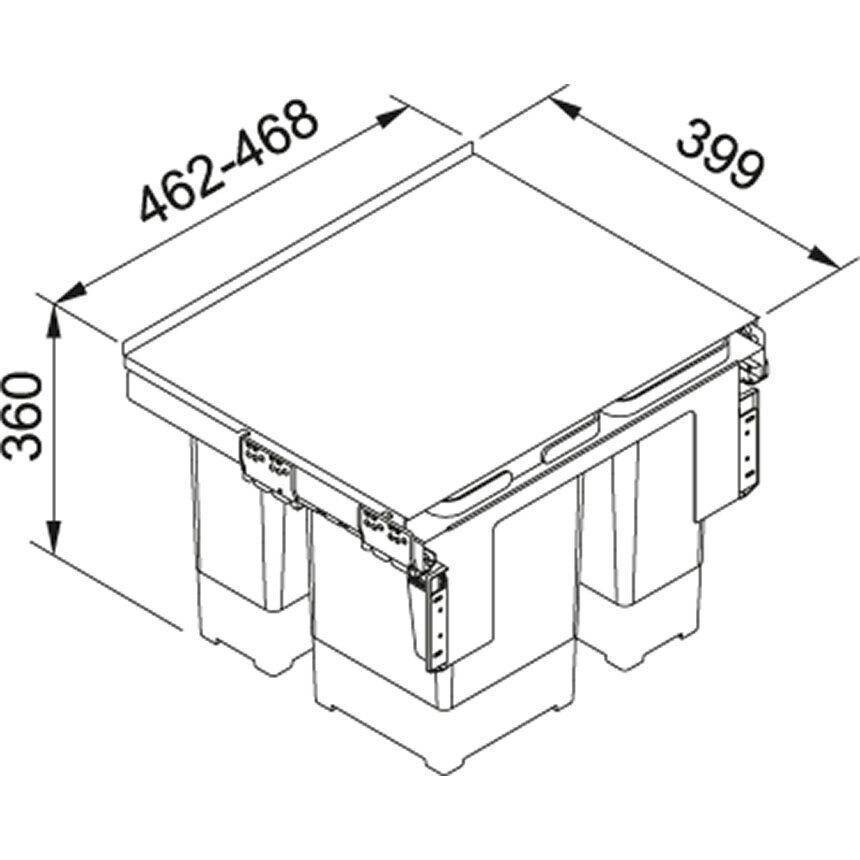 Sorter garbo 50-3 2x12l+8l hind ja info | Prügikastid | hansapost.ee