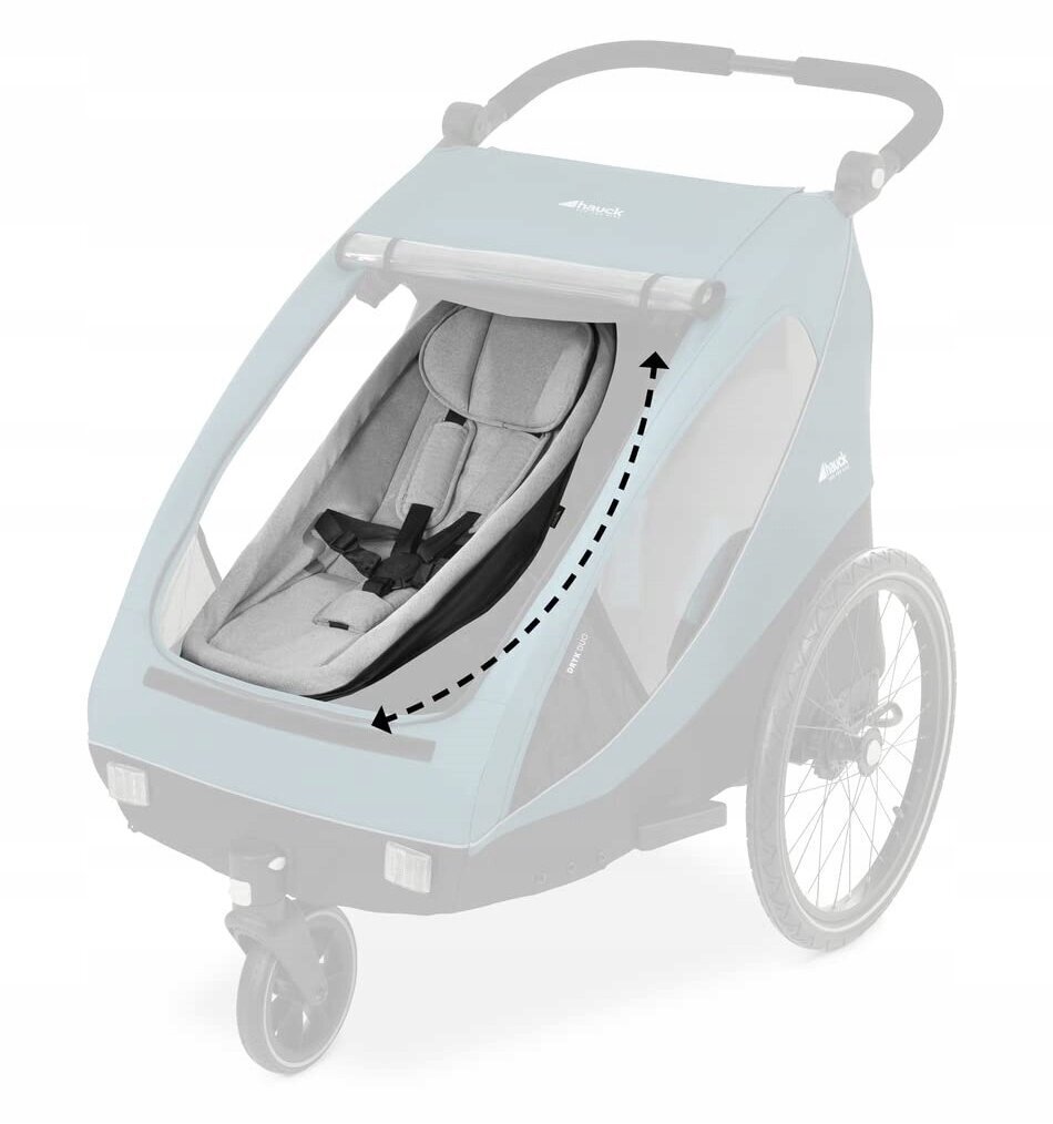 Jalgratta järelkäru iste Hauck Baby Lounger, hall hind ja info | Jalgrattakärud | hansapost.ee