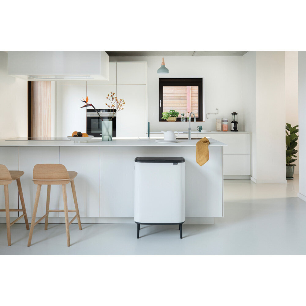 Kõrge, Bo Touch Bin 2x30L White hind ja info | Prügikastid | hansapost.ee