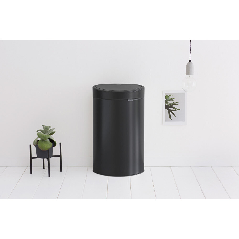 Prügikast, Touch Bin 40L Matt Black цена и информация | Prügikastid | hansapost.ee