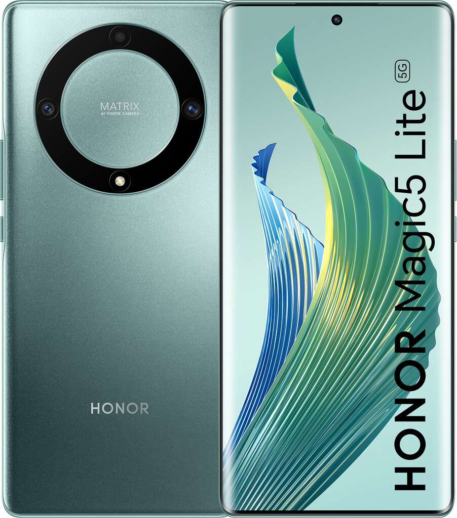 Honor Magic5 Lite 5G 8/256GB Emerald Green 5109ARUL hind ja info | Telefonid | hansapost.ee