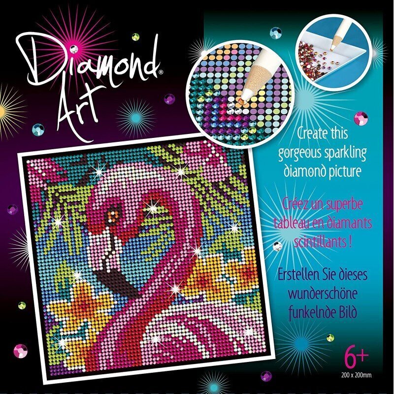 Teemantmosaiik Flamingo, 20 x 20 cm цена и информация | Teemantmaalide komplektid | hansapost.ee