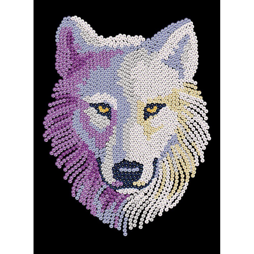 Teemantmosaiik Sequin Art Snow Wolf, 25 x 34 cm hind ja info | Teemantmaalide komplektid | hansapost.ee