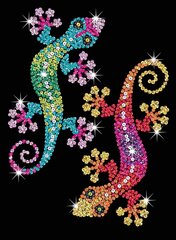 Teemantmosaiik Sequin Art Geckos, 24 x 35 cm hind ja info | Teemantmaalide komplektid | hansapost.ee
