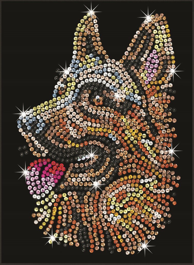 Teemantmosaiik Sequin Art German Shepherd, 25 x 34 cm цена и информация | Teemantmaalide komplektid | hansapost.ee