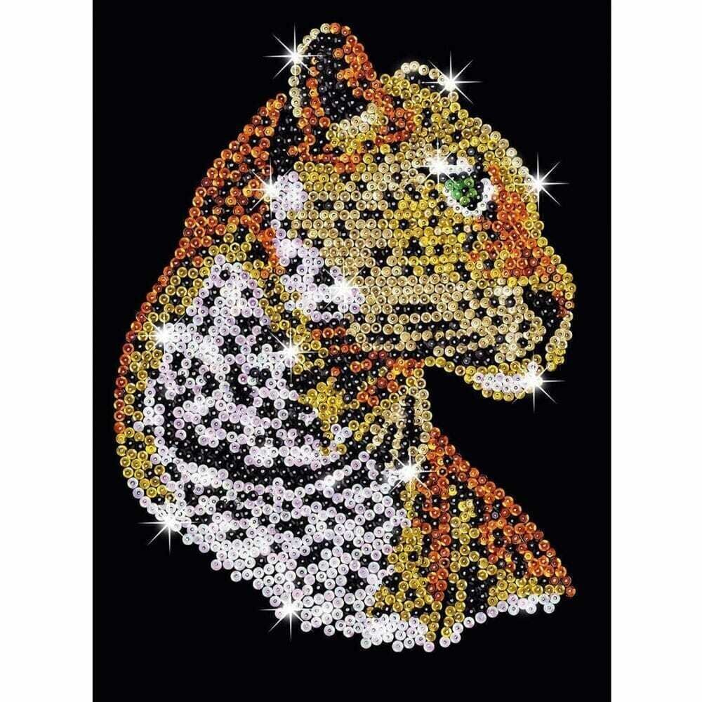 Teemantmosaiik Sequin Art Leopard, 25 x 34 cm hind ja info | Teemantmaalide komplektid | hansapost.ee