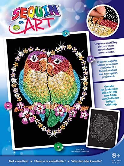 Teemantmosaiik Sequin Art Love Birds, 25 x 34 cm цена и информация | Teemantmaalide komplektid | hansapost.ee