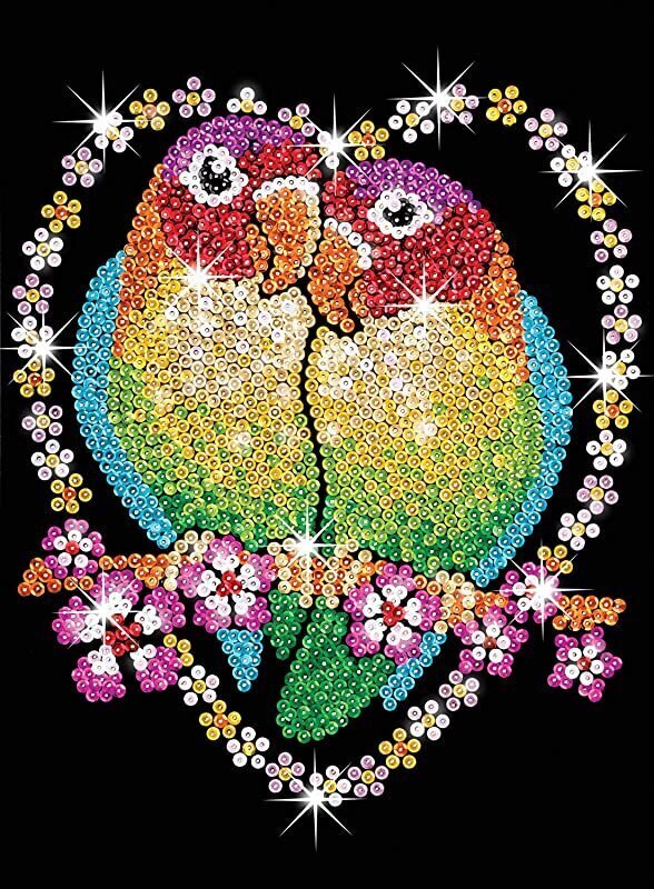 Teemantmosaiik Sequin Art Love Birds, 25 x 34 cm цена и информация | Teemantmaalide komplektid | hansapost.ee