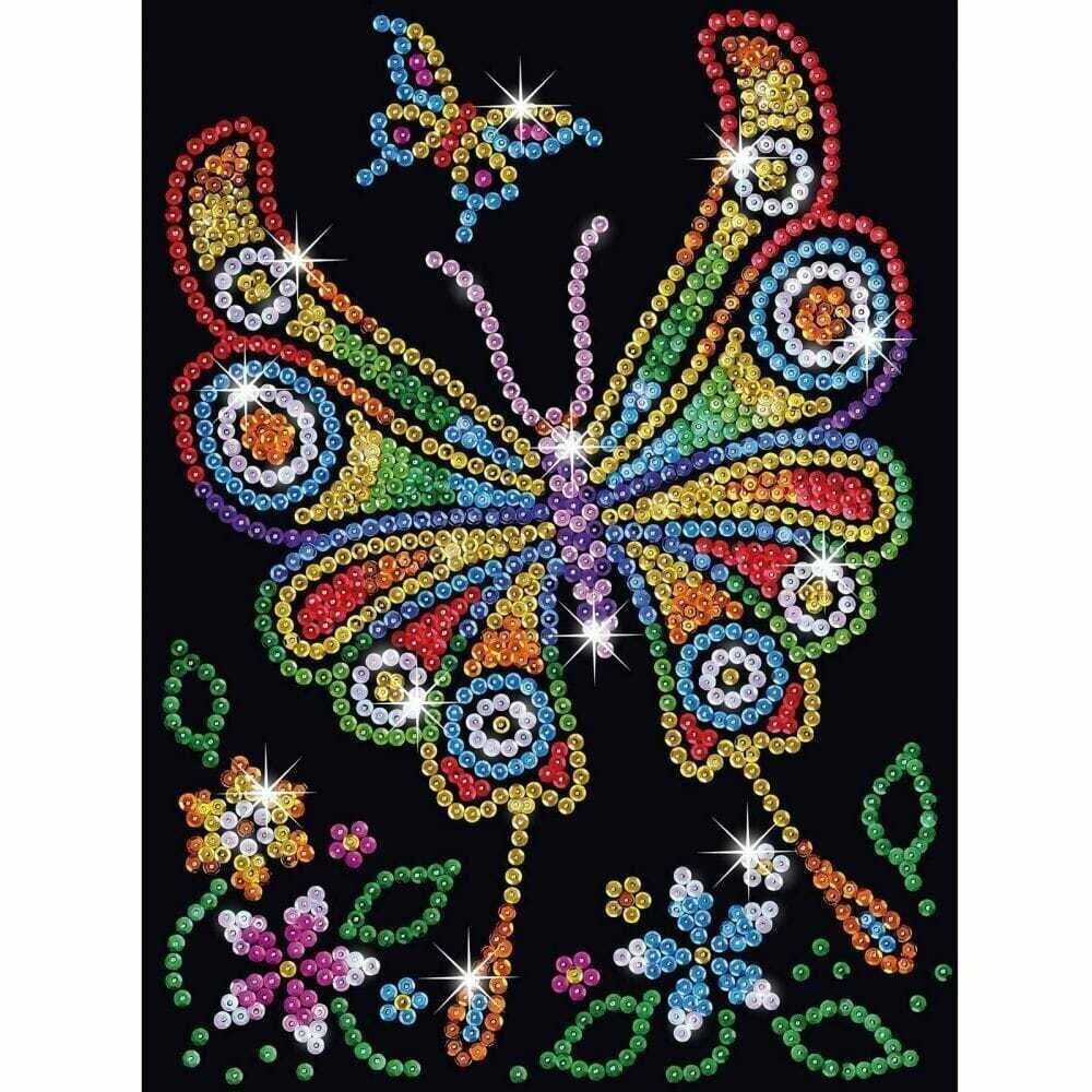 Teemantmosaiik Sequin Art Amber Butterfly, 21 x 28 cm цена и информация | Teemantmaalide komplektid | hansapost.ee