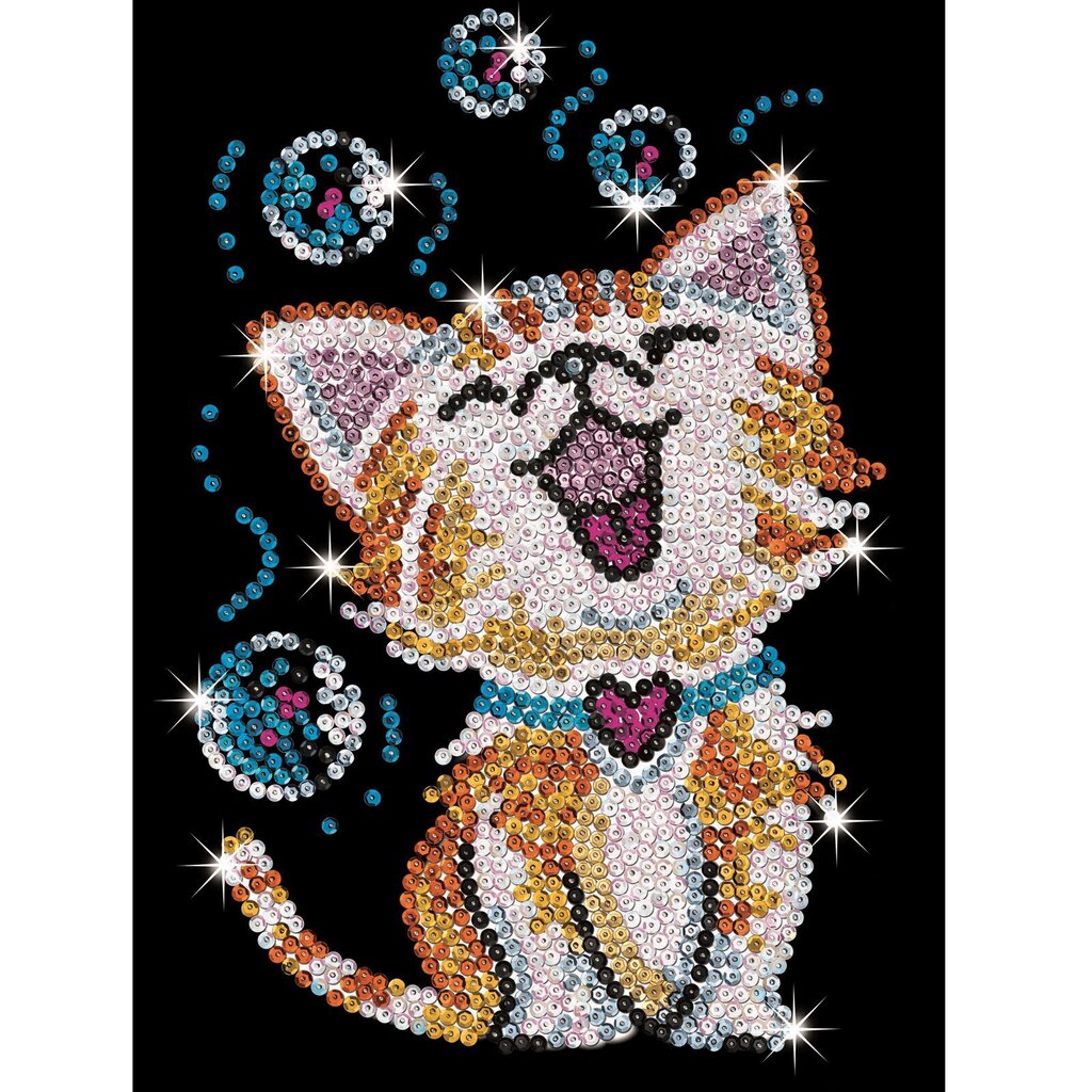 Teemantmosaiik Sequin Art Bubbles the Kitten, 25 x 34 cm hind ja info | Teemantmaalide komplektid | hansapost.ee