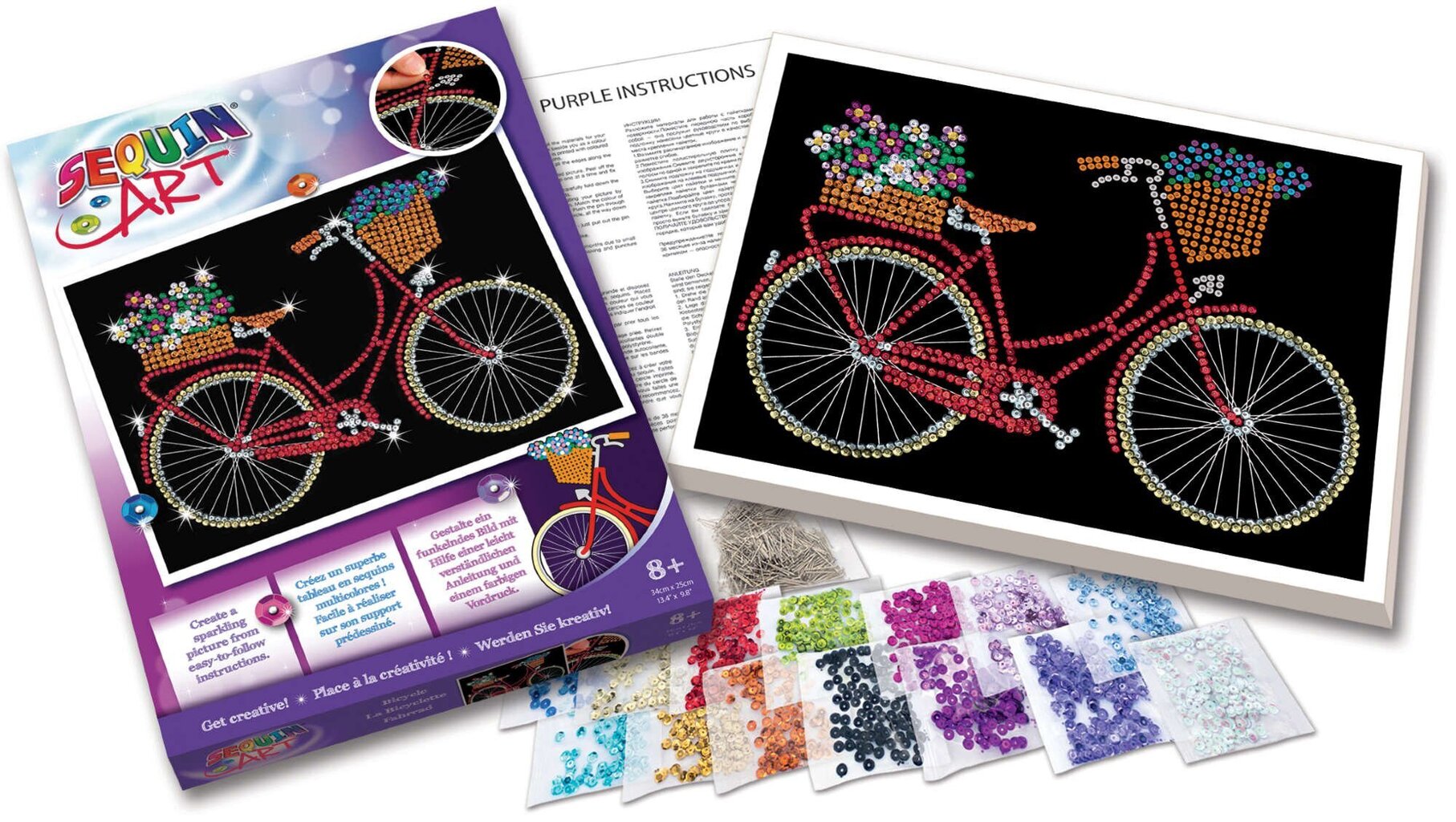 Teemantmosaiik Sequin Art Bicycle, 25 x 34 cm цена и информация | Teemantmaalide komplektid | hansapost.ee