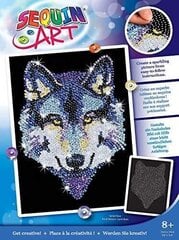Teemantmosaiik Sequin Art Wolf, 25 x 34 cm hind ja info | Teemantmaalide komplektid | hansapost.ee