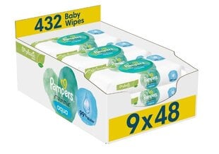 Niisked beebisalvrätikud PAMPERS Harmonie Aqua Pure, 432 tk hind ja info | Niisked salvrätikud lastele | hansapost.ee