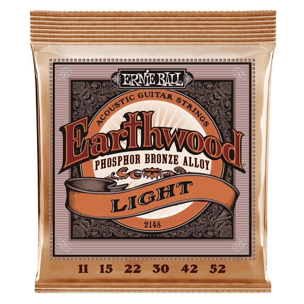 Keeled akustilisele kitarrile Ernie Ball Earthwood Light Bronze 0.011 - 0.052 цена и информация | Muusikainstrumentide tarvikud | hansapost.ee