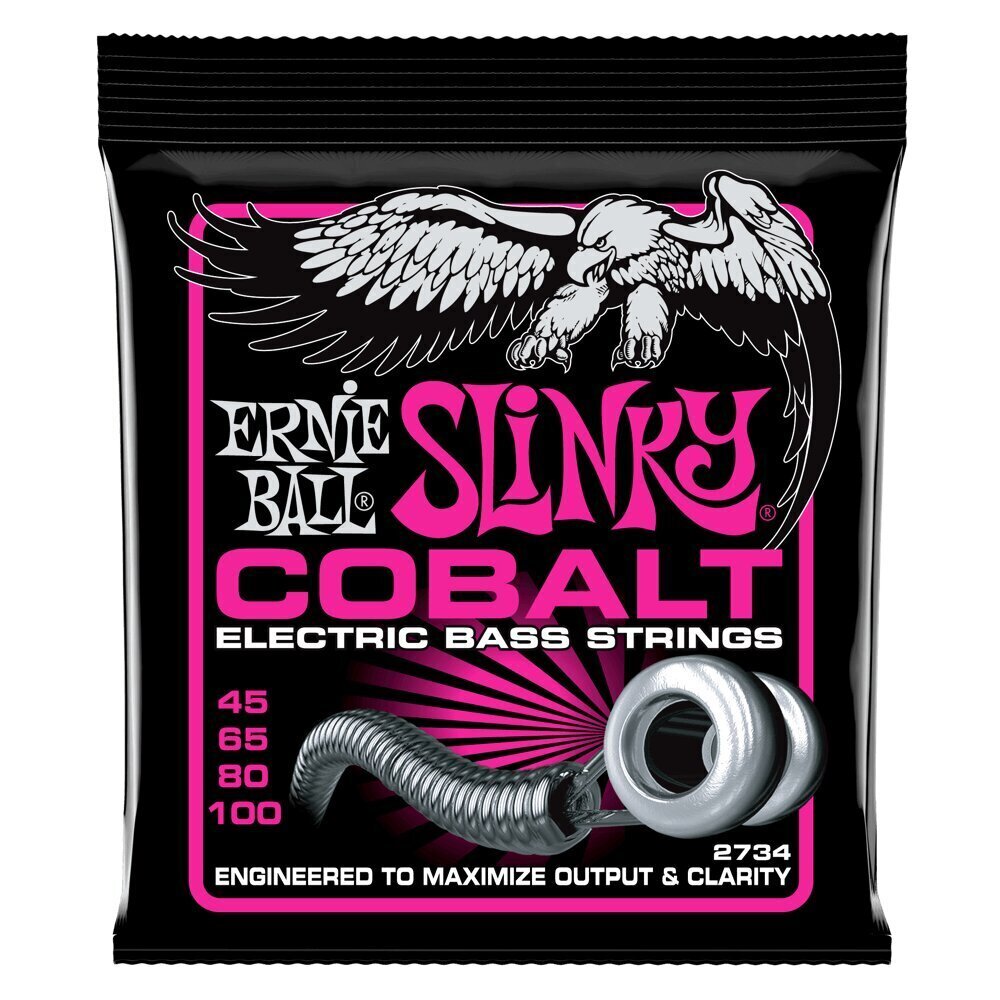 Keeled basskitarrile Ernie Ball P02734 45 - 100 (Super Slinky Cobalt) hind ja info | Muusikainstrumentide tarvikud | hansapost.ee