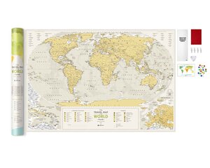 Kraabitav reisikaart Geograghy World hind ja info | Maakaardid | hansapost.ee